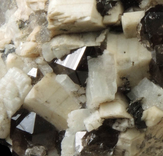 Microcline, Smoky Quartz, Muscovite from Diamond Rocks, Hare's Gap, Mournes, County Down, Ireland