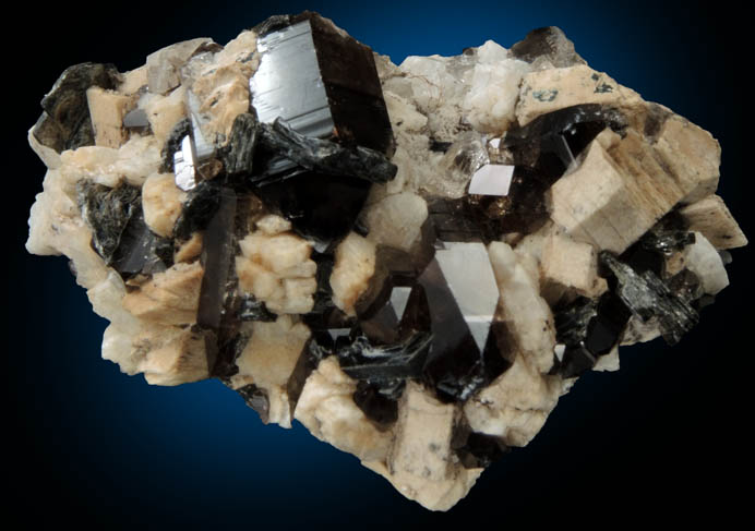 Topaz, Smoky Quartz, Microcline from Diamond Rocks, Hare's Gap, Mournes, County Down, Ireland