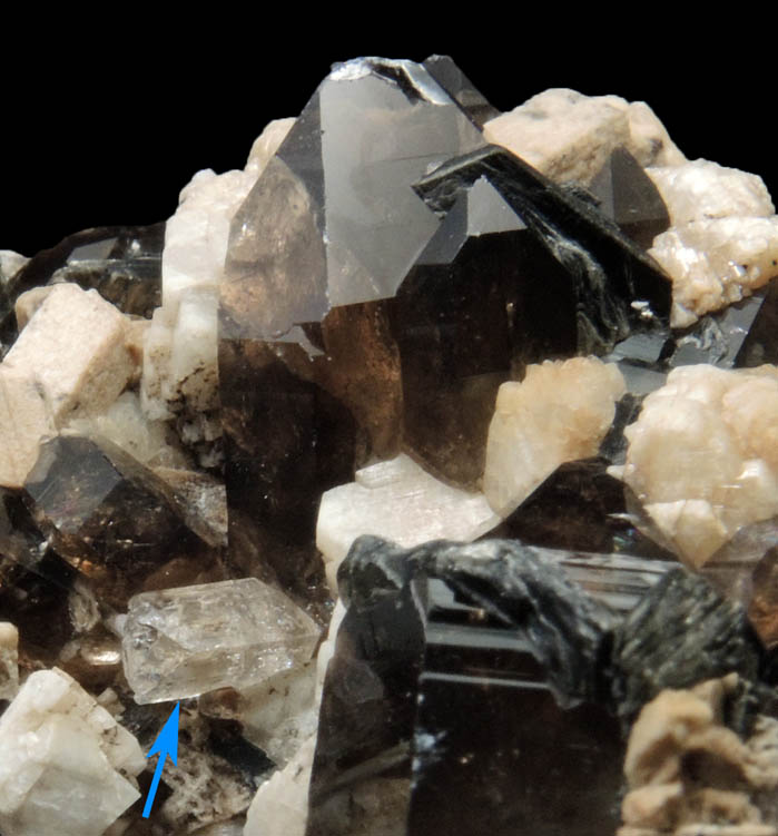 Topaz, Smoky Quartz, Microcline from Diamond Rocks, Hare's Gap, Mournes, County Down, Ireland