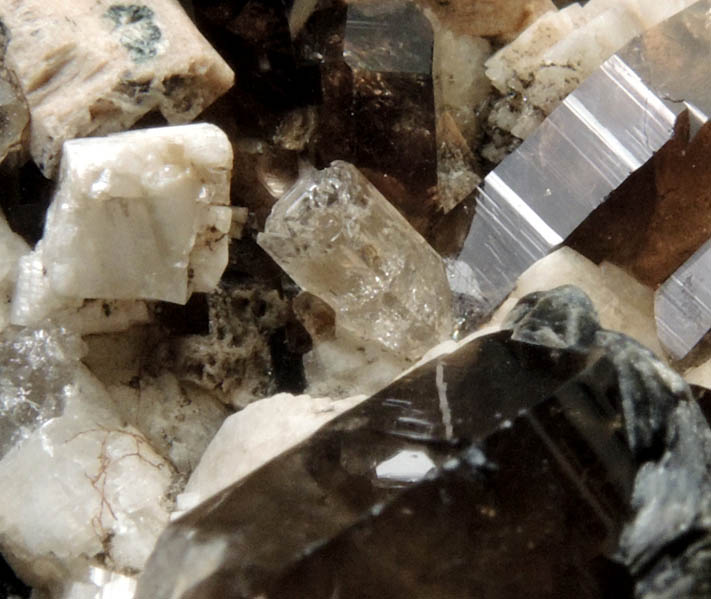 Topaz, Smoky Quartz, Microcline from Diamond Rocks, Hare's Gap, Mournes, County Down, Ireland