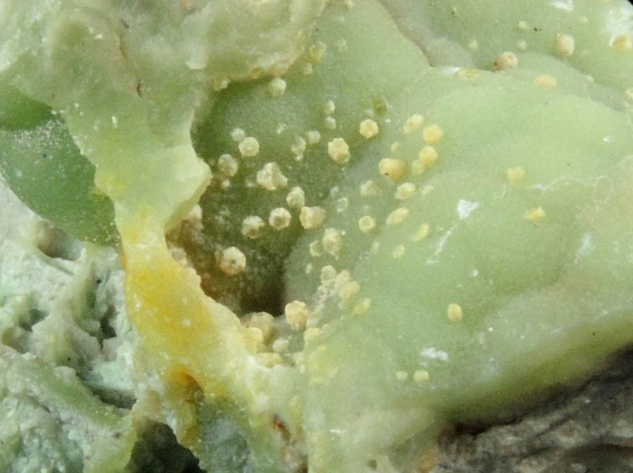 Phosphohedyphane with Vanadinite from Cove Vein, Whytes Cleuch, Wanlockhead, Dumfriesshire, Scotland