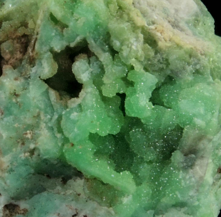 Phosphohedyphane and Chrysocolla from Cove Vein, Whytes Cleuch, Wanlockhead, Dumfriesshire, Scotland