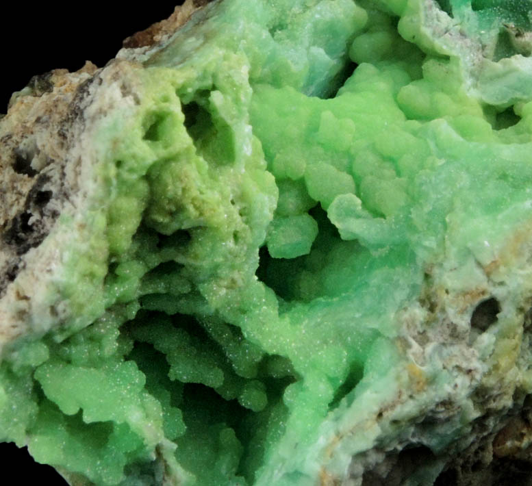 Phosphohedyphane and Chrysocolla from Cove Vein, Whytes Cleuch, Wanlockhead, Dumfriesshire, Scotland