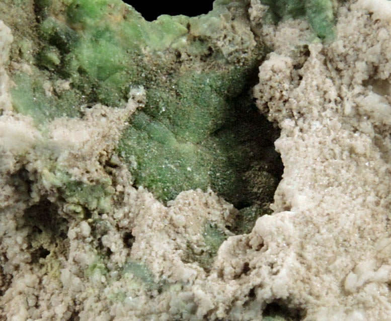 Plumboapatite on Phosphohedyphane with Chrysocolla from Cove Vein, Whytes Cleuch, Wanlockhead, Dumfriesshire, Scotland