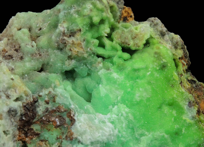 Phosphohedyphane and Chrysocolla from Cove Vein, Whytes Cleuch, Wanlockhead, Dumfriesshire, Scotland