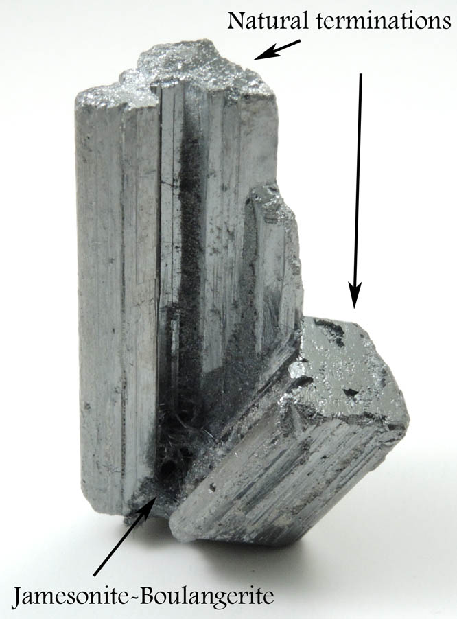 Bournonite with Jamesonite-Boulangerite from Yaogangxian Mine, Nanling Mountains, Hunan, China