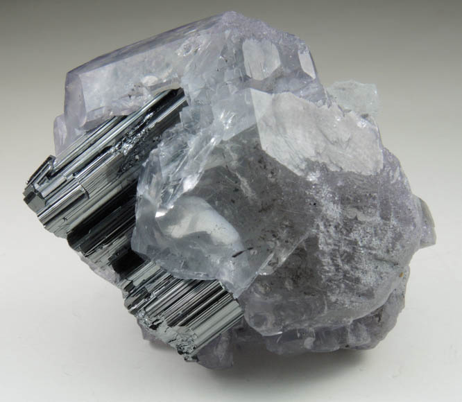 Fluorite on Bournonite from Yaogangxian Mine, Nanling Mountains, Hunan, China