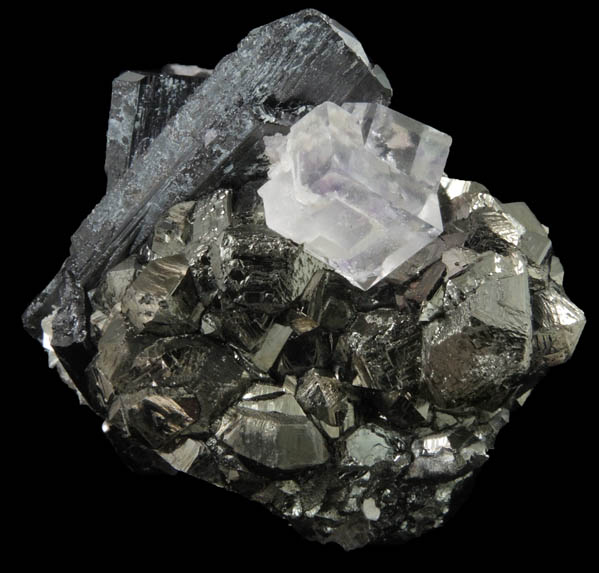 Stannite with Fluorite and Ferberite from Yaogangxian Mine, Nanling Mountains, Hunan, China