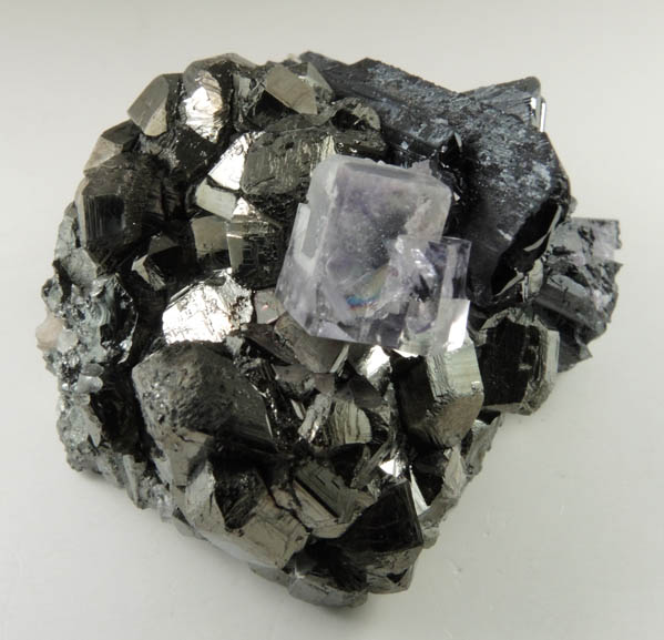 Stannite with Fluorite and Ferberite from Yaogangxian Mine, Nanling Mountains, Hunan, China