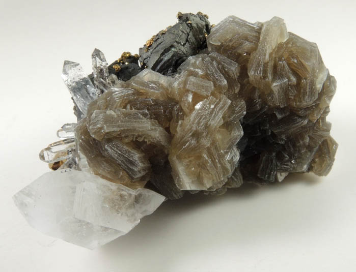 Stannite, Quartz, Chalcopyrite, Muscovite from Yaogangxian Mine, Nanling Mountains, Hunan, China