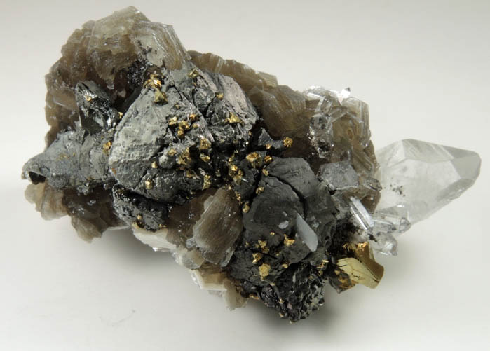 Stannite, Quartz, Chalcopyrite, Muscovite from Yaogangxian Mine, Nanling Mountains, Hunan, China