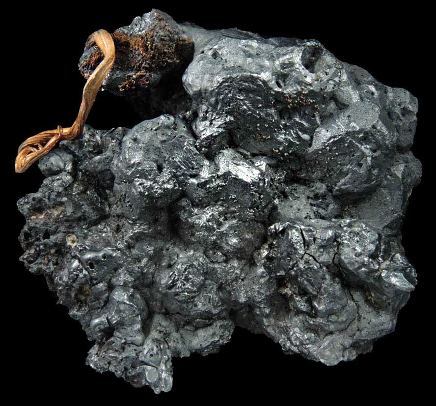 Silver on Acanthite from Xiaoqinggou, Datong, Shanxi, China