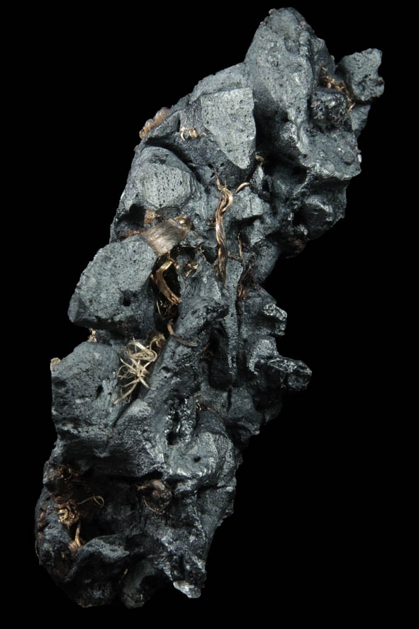 Acanthite with Native Silver from Xiaoqinggou, Datong, Shanxi, China