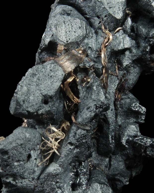 Acanthite with Native Silver from Xiaoqinggou, Datong, Shanxi, China