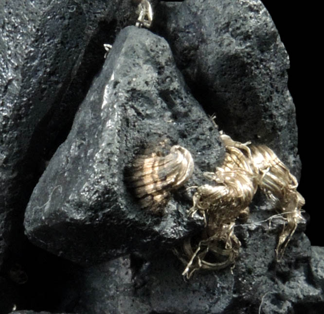 Acanthite with Native Silver from Xiaoqinggou, Datong, Shanxi, China