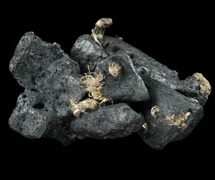 Acanthite with Native Silver from Xiaoqinggou, Datong, Shanxi, China