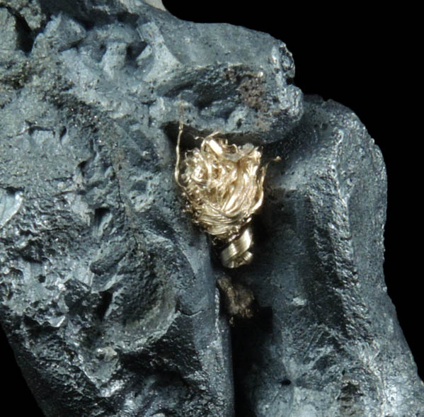 Acanthite with Native Silver from Xiaoqinggou, Datong, Shanxi, China