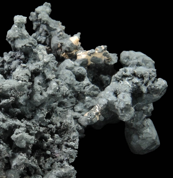 Acanthite with Native Silver from Xiaoqinggou, Datong, Shanxi, China