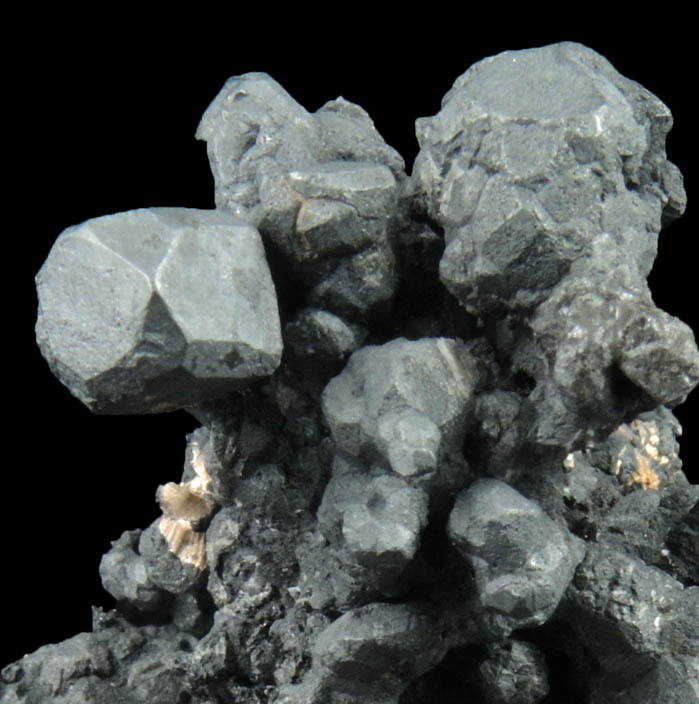 Acanthite with Native Silver from Xiaoqinggou, Datong, Shanxi, China