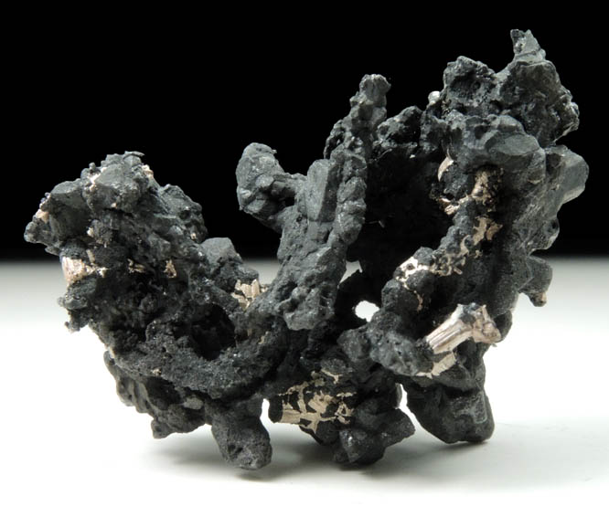 Acanthite with Native Silver from Xiaoqinggou, Datong, Shanxi, China