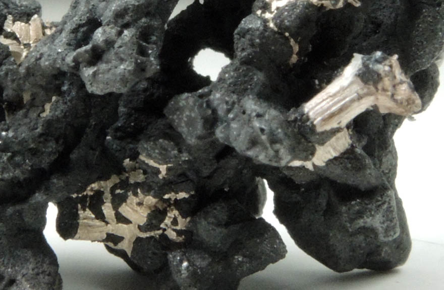 Acanthite with Native Silver from Xiaoqinggou, Datong, Shanxi, China