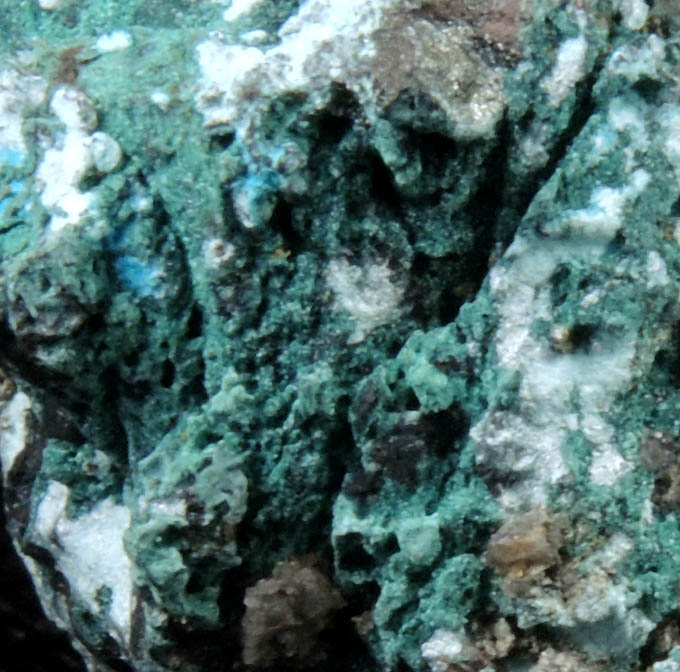 Calcioandyrobertsite with Serpierite, Brochantite from Tsumeb Mine, 43 Level, 3rd Oxide Zone, Otavi-Bergland District, Oshikoto, Namibia (Type Locality for Calcioandyrobertsite)