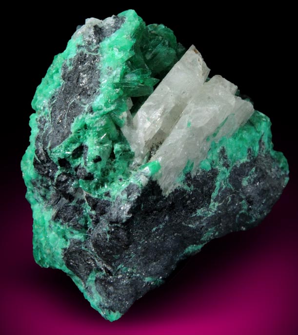 Schultenite on Adamite var. Cuproadamite from Tsumeb Mine, 2nd Oxide Zone, Otavi-Bergland District, Oshikoto, Namibia (Type Locality for Schultenite)