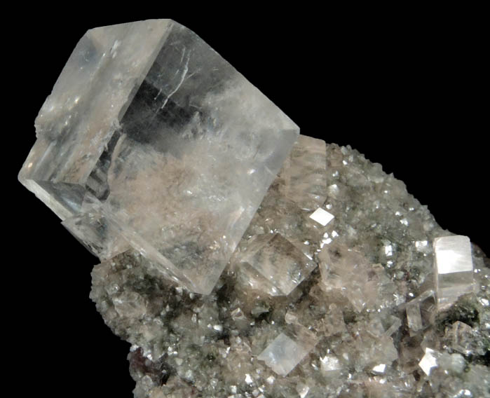 Calcite with Mottramite from Tsumeb Mine, Otavi-Bergland District, Oshikoto, Namibia