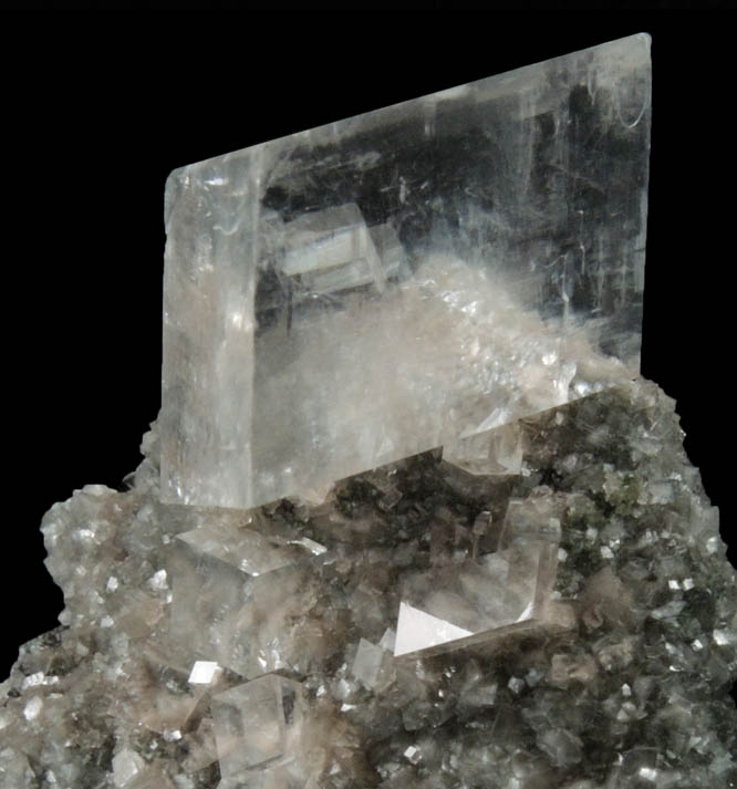 Calcite with Mottramite from Tsumeb Mine, Otavi-Bergland District, Oshikoto, Namibia