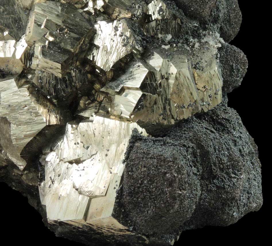 Famatinite with Tennantite on Pyrite from Quiruvilca Mine, Santiago de Chuco Province, La Libertad Department, Peru