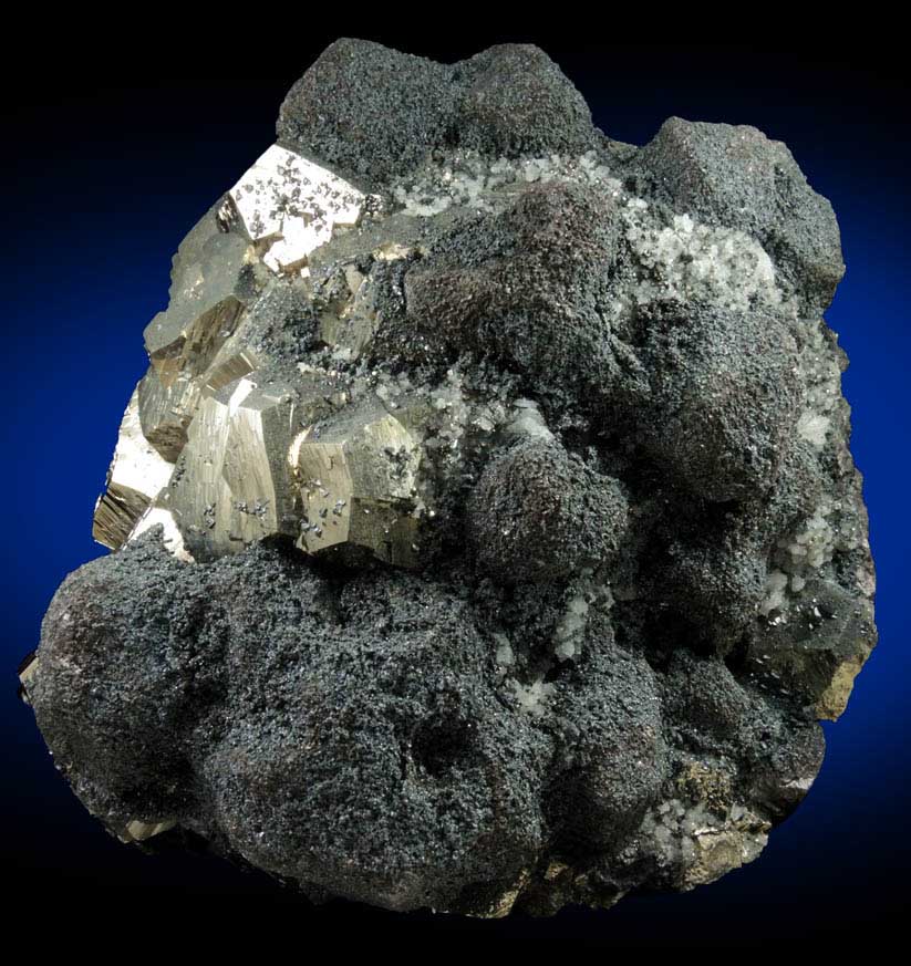 Famatinite with Tennantite on Pyrite from Quiruvilca Mine, Santiago de Chuco Province, La Libertad Department, Peru