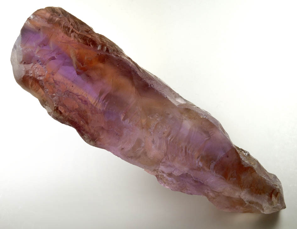 Quartz var. Ametrine Crystal (rare combination of amethyst and citrine) from Anahi Mine, La Gaiba District, Angel Sandoval Province, Santa Cruz Department, Bolivia