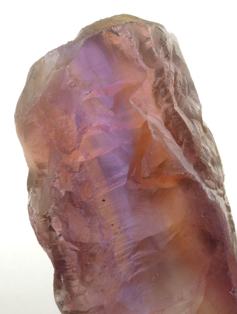 Quartz var. Ametrine Crystal (rare combination of amethyst and citrine) from Anahi Mine, La Gaiba District, Angel Sandoval Province, Santa Cruz Department, Bolivia