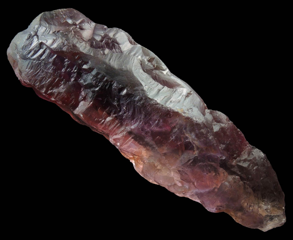 Quartz var. Ametrine Crystal (rare combination of amethyst and citrine) from Anahi Mine, La Gaiba District, Angel Sandoval Province, Santa Cruz Department, Bolivia