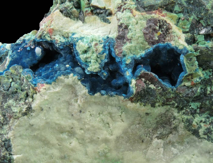 Arhbarite with Chrysocolla and Conichalcite from El Guanaco Mine, Guanaco, Antofagasta, Chile