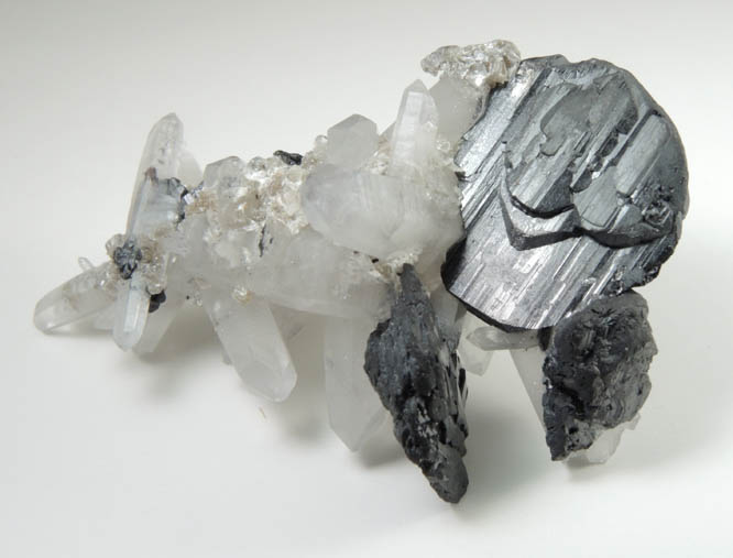 Hematite on Quartz from Cavradischlucht (Cavradi Gorge), Tujetsch, Grischun (Graubnden), Switzerland