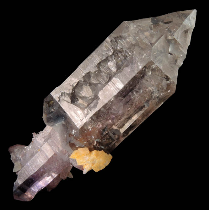 Quartz var. Smoky-Amethyst Quartz scepter-shaped formation with Hematite inclusions from Goboboseb Mountains, 43 km west of Brandberg Mountain, Erongo region, Namibia