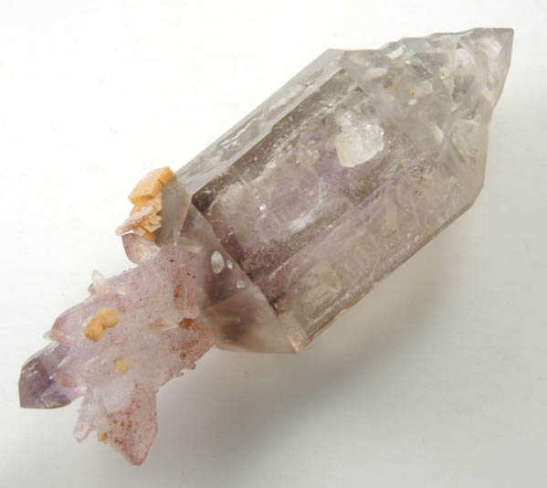 Quartz var. Smoky-Amethyst Quartz scepter-shaped formation with Hematite inclusions from Goboboseb Mountains, 43 km west of Brandberg Mountain, Erongo region, Namibia