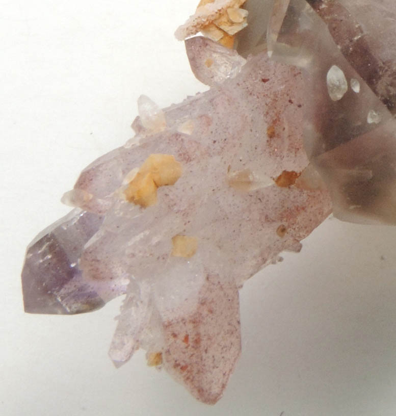 Quartz var. Smoky-Amethyst Quartz scepter-shaped formation with Hematite inclusions from Goboboseb Mountains, 43 km west of Brandberg Mountain, Erongo region, Namibia