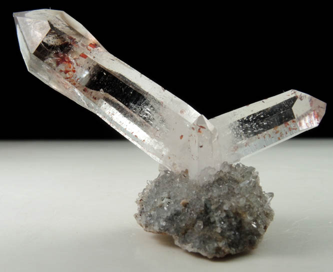 Quartz with Hematite inclusions from Goboboseb Mountains, 43 km west of Brandberg Mountain, Erongo region, Namibia