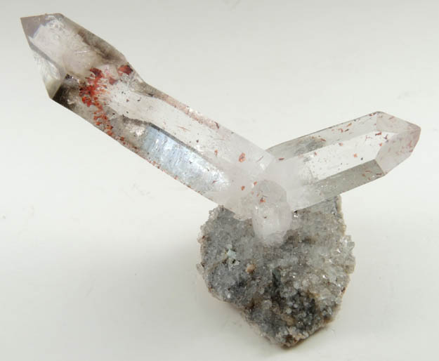 Quartz with Hematite inclusions from Goboboseb Mountains, 43 km west of Brandberg Mountain, Erongo region, Namibia