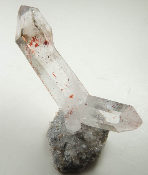 Quartz with Hematite inclusions from Goboboseb Mountains, 43 km west of Brandberg Mountain, Erongo region, Namibia