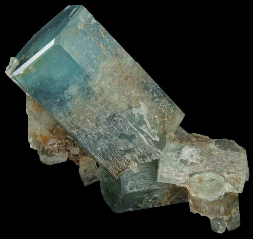 Beryl var. Aquamarine with Hyalite Opal from Erongo Mountains, 20 km north of Usakos, Damaraland, Namibia