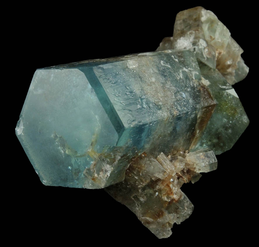 Beryl var. Aquamarine with Hyalite Opal from Erongo Mountains, 20 km north of Usakos, Damaraland, Namibia