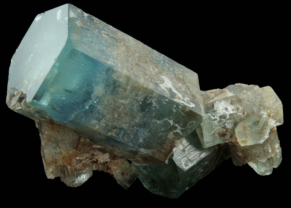 Beryl var. Aquamarine with Hyalite Opal from Erongo Mountains, 20 km north of Usakos, Damaraland, Namibia
