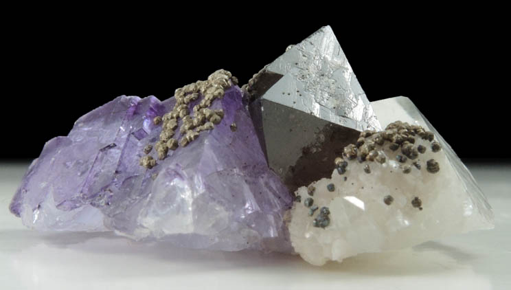 Scheelite, Fluorite, Quartz, Pyrite from Yaogangxian Mine, Nanling Mountains, Hunan, China