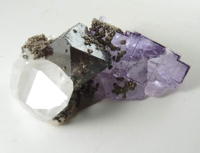 Scheelite, Fluorite, Quartz, Pyrite from Yaogangxian Mine, Nanling Mountains, Hunan, China