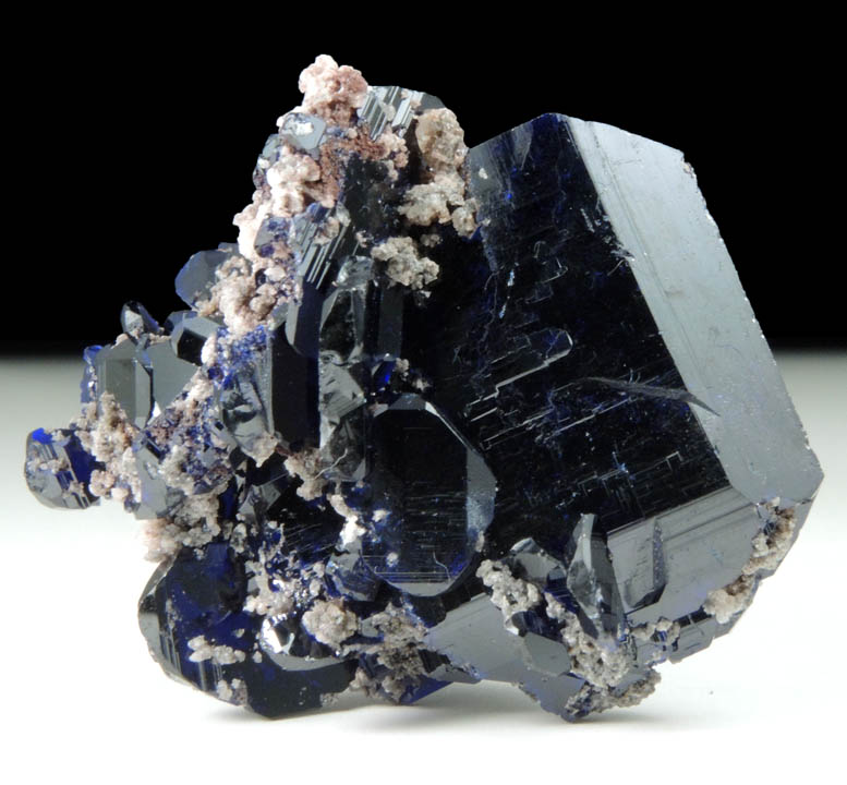 Azurite (twinned crystals) with Cerussite from Tsumeb Mine, Easter Pocket, Otavi-Bergland District, Oshikoto, Namibia