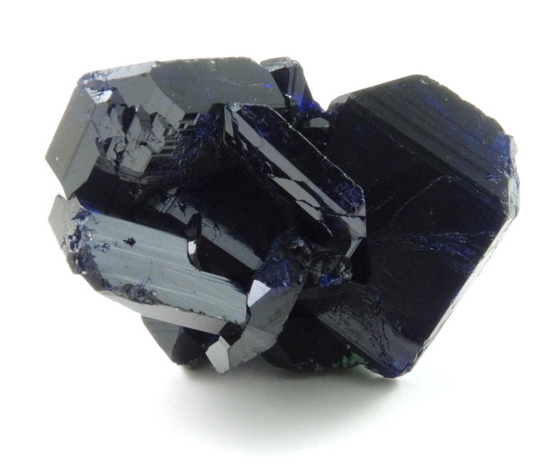 Azurite (twinned crystals) with Arsentsumebite from Tsumeb Mine, Easter Pocket, Otavi-Bergland District, Oshikoto, Namibia (Type Locality for Arsentsumebite)
