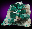 Dioptase on Calcite from Tsumeb Mine, 2nd Oxide Zone, Otavi-Bergland District, Oshikoto, Namibia